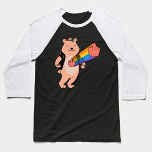 Bear middle finger Baseball T-Shirt